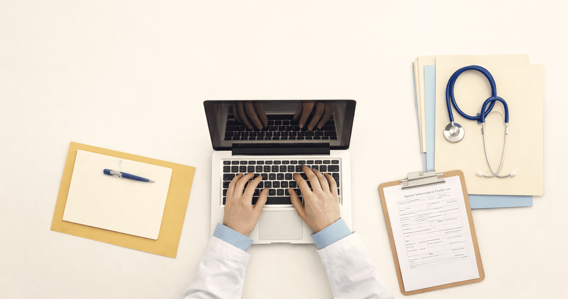 Person writing a blog post